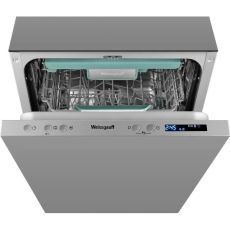 Встраиваемая посудомоечная машина Weissgauff BDW 4533 Wi-Fi Inverter Autoopen полновстраиваемая, серебристый